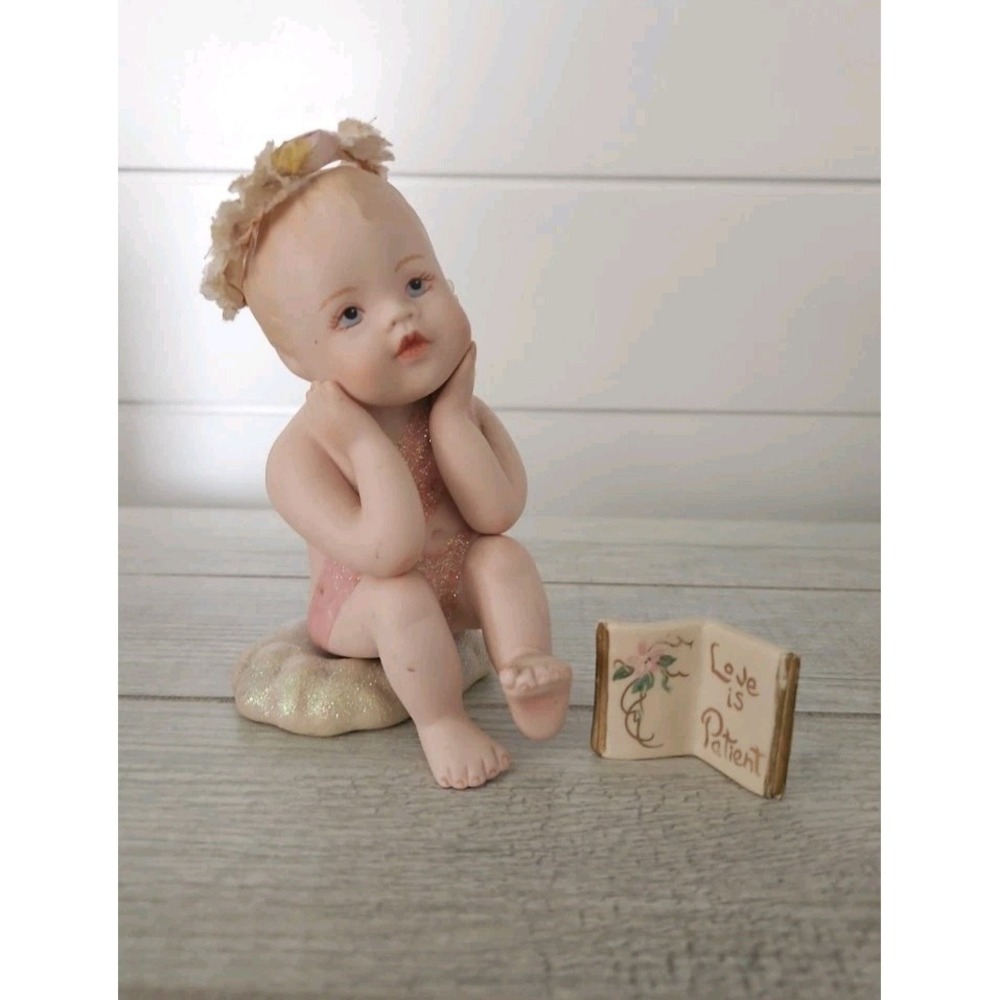 Vintage Hamilton Collection Porcelain Angel Baby